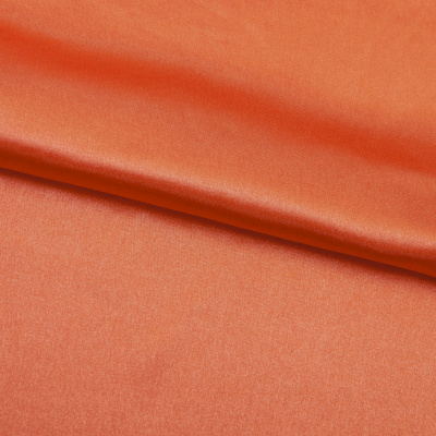 Поли креп-сатин 17-1350, 120 гр/м2, шир.150см, цвет оранжевый - купить в Тобольске. Цена 155.57 руб.