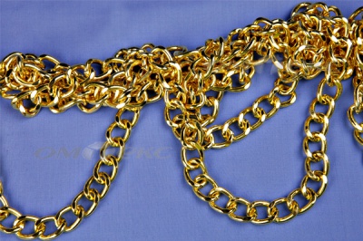 Цепь металл декоративная №11 (17*13) золото (10+/-1 м)  - купить в Тобольске. Цена: 1 341.87 руб.
