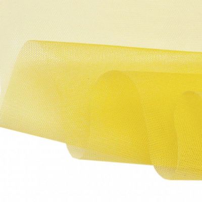 Фатин жесткий 16-68, 22 гр/м2, шир.180см, цвет жёлтый - купить в Тобольске. Цена 89.29 руб.