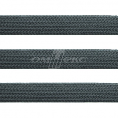 Шнур плетеный (плоский) d-12 мм, (уп.90+/-1м), 100% полиэстер, цв.272 - серый - купить в Тобольске. Цена: 8.62 руб.