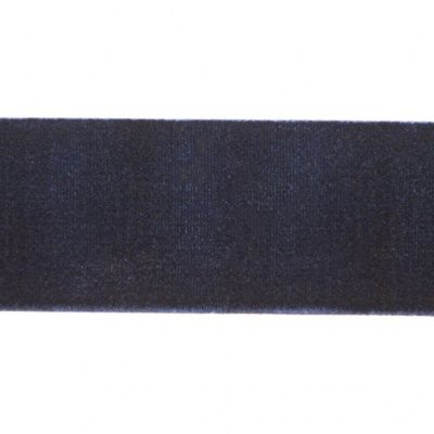 Лента бархатная нейлон, шир.25 мм, (упак. 45,7м), цв.180-т.синий - купить в Тобольске. Цена: 800.84 руб.