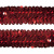 Тесьма с пайетками 3, шир. 30 мм/уп. 25+/-1 м, цвет красный - купить в Тобольске. Цена: 1 087.39 руб.