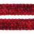 Тесьма с пайетками 3, шир. 35 мм/уп. 25+/-1 м, цвет красный - купить в Тобольске. Цена: 1 308.30 руб.