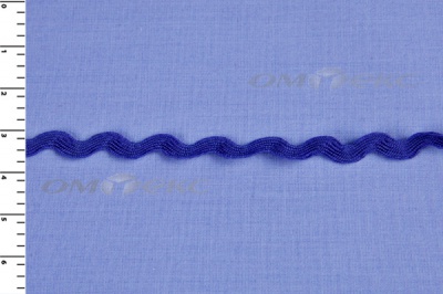 Тесьма плетеная "Вьюнчик"/синий - купить в Тобольске. Цена: 40.72 руб.