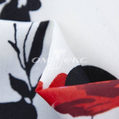 Плательная ткань "Фламенко" 22.1, 80 гр/м2, шир.150 см, принт растительный - купить в Тобольске. Цена 239.03 руб.