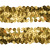 Тесьма с пайетками D16, шир. 30 мм/уп. 25+/-1 м, цвет золото - купить в Тобольске. Цена: 1 098.48 руб.