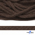 Шнур плетеный d-6 мм, 70% хлопок 30% полиэстер, уп.90+/-1 м, цв.1073-т.коричневый - купить в Тобольске. Цена: 594 руб.