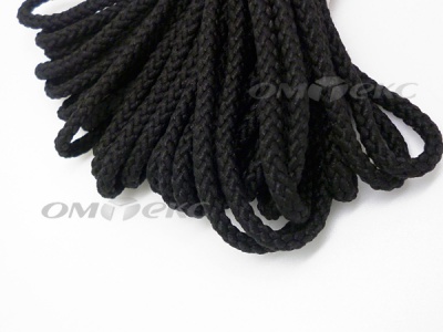 Шнур В-035 4 мм круп.плетение 100 м черный - купить в Тобольске. Цена: 156.40 руб.
