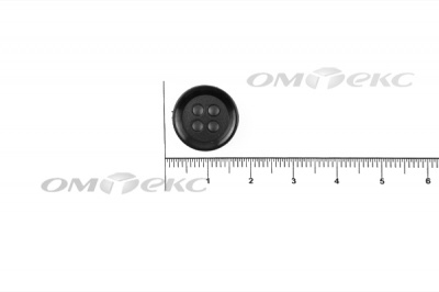 51400/15 мм (4 пр) черные пуговицы - купить в Тобольске. Цена: 0.67 руб.
