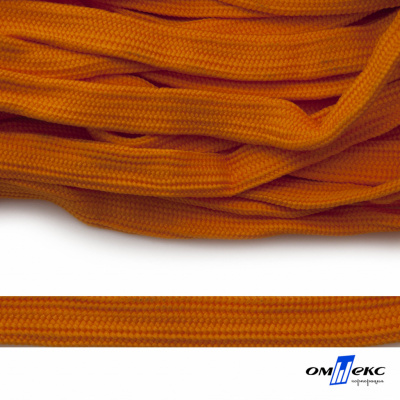 Шнур плетеный (плоский) d-12 мм, (уп.90+/-1м), 100% полиэстер, цв.267 - оранжевый - купить в Тобольске. Цена: 8.62 руб.
