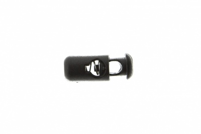 8108 Фиксатор пластиковый "Бочонок", 20х8 мм, цвет чёрный - купить в Тобольске. Цена: 1.31 руб.