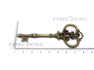 Декоративный элемент для творчества из металла "Ключ"8,5 см  - купить в Тобольске. Цена: 26.93 руб.