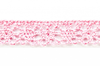 Тесьма кружевная 0621-1607, шир. 15 мм/уп. 20+/-1 м, цвет 096-розовый - купить в Тобольске. Цена: 302.42 руб.