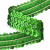 Тесьма с пайетками D4, шир. 30 мм/уп. 25+/-1 м, цвет зелёный - купить в Тобольске. Цена: 1 098.48 руб.