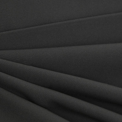 Костюмная ткань "Элис", 220 гр/м2, шир.150 см, цвет чёрный - купить в Тобольске. Цена 308 руб.