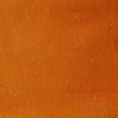 Сетка Глиттер, 24 г/м2, шир.145 см., оранжевый - купить в Тобольске. Цена 117.24 руб.