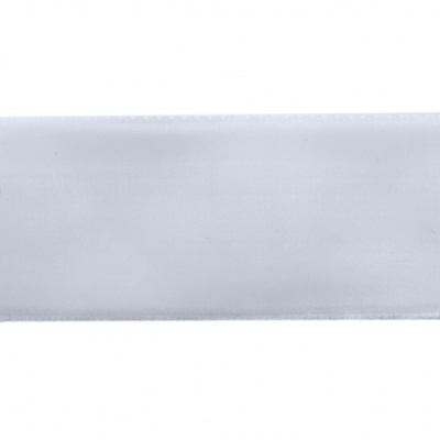 Лента бархатная нейлон, шир.25 мм, (упак. 45,7м), цв.01-белый - купить в Тобольске. Цена: 991.10 руб.