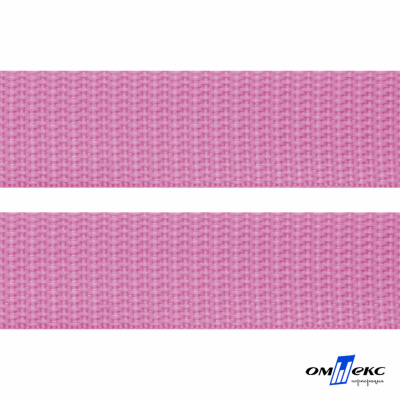 Розовый- цв.513 -Текстильная лента-стропа 550 гр/м2 ,100% пэ шир.20 мм (боб.50+/-1 м) - купить в Тобольске. Цена: 318.85 руб.