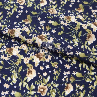 Плательная ткань "Фламенко" 1.1, 80 гр/м2, шир.150 см, принт растительный - купить в Тобольске. Цена 241.49 руб.