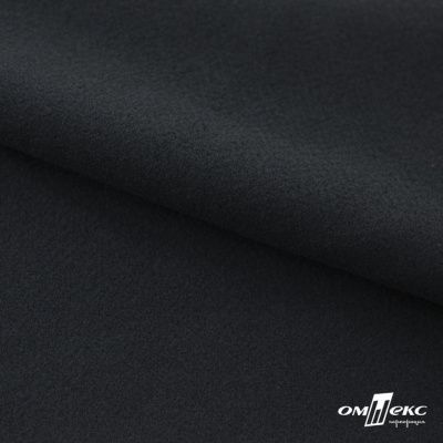 Трикотажное полотно "Капри" 100% полиэстр, 152см, 320 г/м2, чёрный, м - купить в Тобольске. Цена 374 руб.