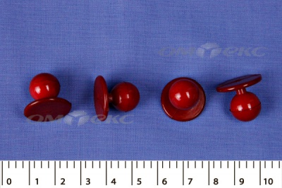 Пуговица поварская "Пукля", 10 мм, цвет красный - купить в Тобольске. Цена: 2.28 руб.