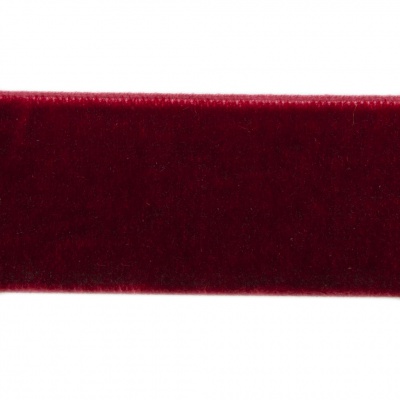 Лента бархатная нейлон, шир.25 мм, (упак. 45,7м), цв.240-бордо - купить в Тобольске. Цена: 809.01 руб.