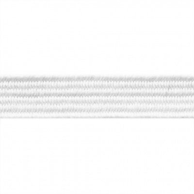 Резиновые нити с текстильным покрытием, шир. 6 мм (182 м/уп), цв.-белый - купить в Тобольске. Цена: 705.59 руб.