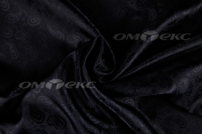 Ткань подкладочная жаккард Р14098, чёрный, 85 г/м2, шир. 150 см, 230T - купить в Тобольске. Цена 166.45 руб.