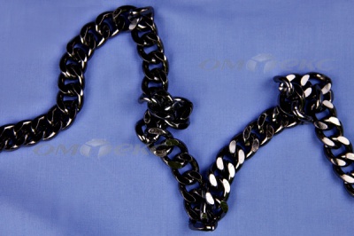 Цепь металл декоративная №9 (13,5*16,5) черная (10+/-1 м)  - купить в Тобольске. Цена: 808.92 руб.