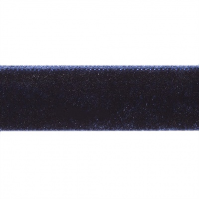 Лента бархатная нейлон, шир.12 мм, (упак. 45,7м), цв.180-т.синий - купить в Тобольске. Цена: 411.60 руб.