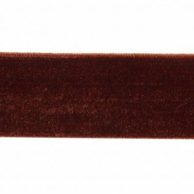 Лента бархатная нейлон, шир.25 мм, (упак. 45,7м), цв.120-шоколад - купить в Тобольске. Цена: 981.09 руб.