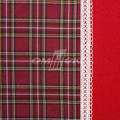 Ткань костюмная клетка 24379 2012, 230 гр/м2, шир.150см, цвет бордовый/бел/жел - купить в Тобольске. Цена 539.74 руб.