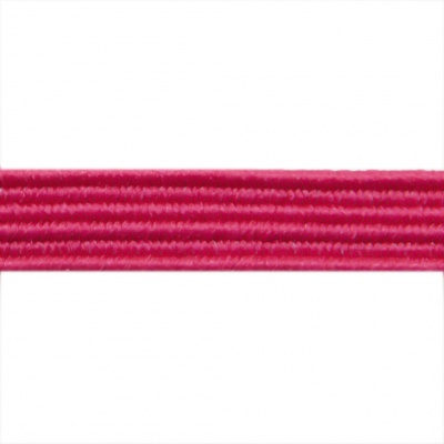 Резиновые нити с текстильным покрытием, шир. 6 мм ( упак.30 м/уп), цв.- 84-фуксия - купить в Тобольске. Цена: 155.22 руб.