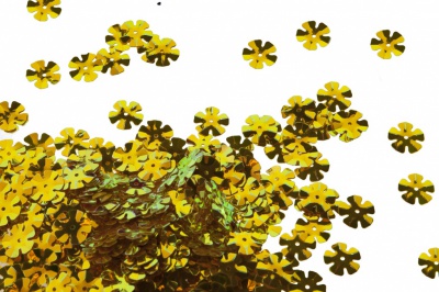 Пайетки "ОмТекс" россыпью,DOUBLE SIDED GOLD,цветок 14 мм/упак.50 гр, цв. 0460-золото - купить в Тобольске. Цена: 80.12 руб.