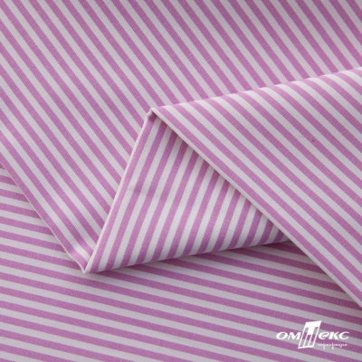 Ткань сорочечная Полоска Кенди, 115 г/м2, 58% пэ,42% хл, шир.150 см, цв.1-розовый, (арт.110) - купить в Тобольске. Цена 306.69 руб.