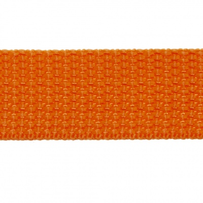Стропа текстильная, шир. 25 мм (в нам. 50+/-1 ярд), цвет оранжевый - купить в Тобольске. Цена: 409.94 руб.