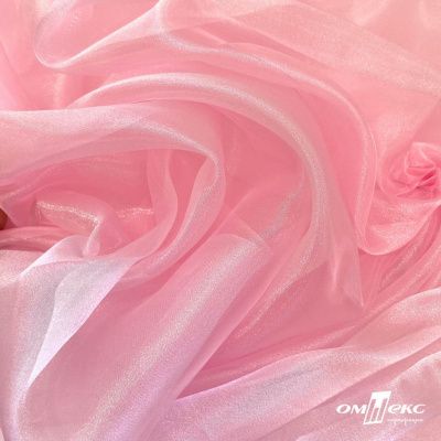 Ткань органза, 100% полиэстр, 28г/м2, шир. 150 см, цв. #47 розовая пудра - купить в Тобольске. Цена 86.24 руб.