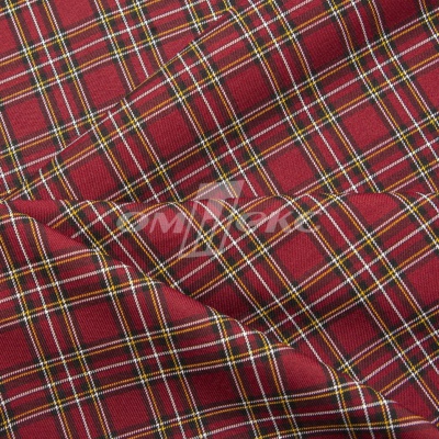 Ткань костюмная клетка 24379 2012, 230 гр/м2, шир.150см, цвет бордовый/бел/жел - купить в Тобольске. Цена 539.74 руб.