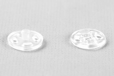 Кнопки пришивные пластиковые 11,5 мм, блистер 24шт, цв.-прозрачные - купить в Тобольске. Цена: 59.44 руб.