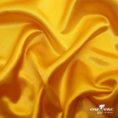Поли креп-сатин 13-0859, 125 (+/-5) гр/м2, шир.150см, цвет жёлтый - купить в Тобольске. Цена 155.57 руб.