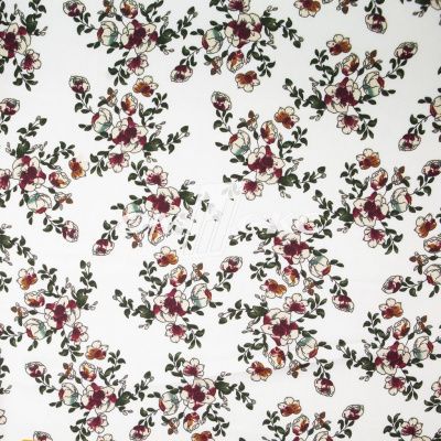Плательная ткань "Фламенко" 23.1, 80 гр/м2, шир.150 см, принт растительный - купить в Тобольске. Цена 264.56 руб.