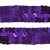 Тесьма с пайетками 12, шир. 20 мм/уп. 25+/-1 м, цвет фиолет - купить в Тобольске. Цена: 778.19 руб.