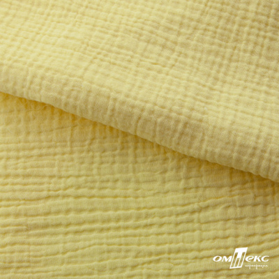 Ткань Муслин, 100% хлопок, 125 гр/м2, шир. 135 см (12-0824) цв.лимон нюд - купить в Тобольске. Цена 337.25 руб.