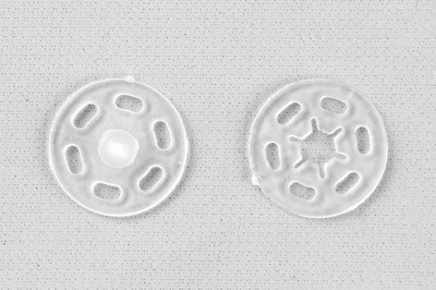 Кнопки пришивные пластиковые 15 мм, блистер 24шт, цв.-прозрачные - купить в Тобольске. Цена: 68.79 руб.