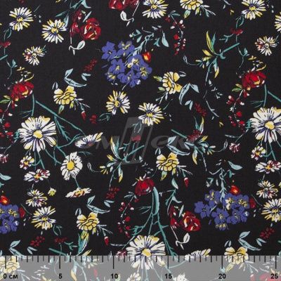Плательная ткань "Фламенко" 6.2, 80 гр/м2, шир.150 см, принт растительный - купить в Тобольске. Цена 239.03 руб.