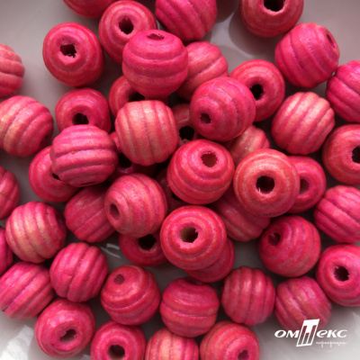 0309-Бусины деревянные "ОмТекс", 16 мм, упак.50+/-3шт, цв.023-розовый - купить в Тобольске. Цена: 62.22 руб.