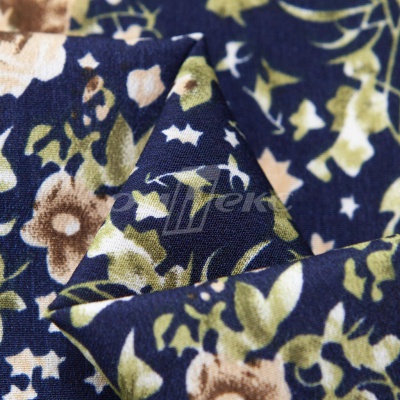 Плательная ткань "Фламенко" 1.1, 80 гр/м2, шир.150 см, принт растительный - купить в Тобольске. Цена 241.49 руб.