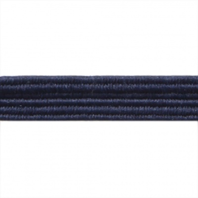 Резиновые нити с текстильным покрытием, шир. 6 мм ( упак.30 м/уп), цв.- 117-т.синий - купить в Тобольске. Цена: 152.05 руб.