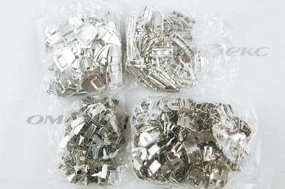 Крючки брючные 4 шипа "Стром" 144 шт. никель - купить в Тобольске. Цена: 383.97 руб.
