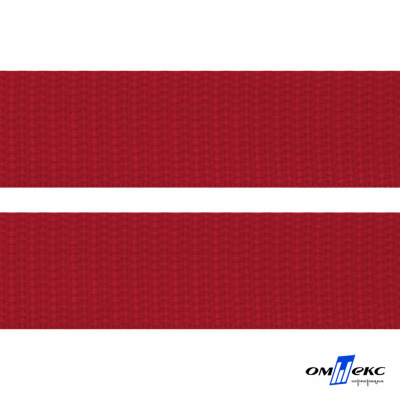 Красный- цв.171-Текстильная лента-стропа 550 гр/м2 ,100% пэ шир.40 мм (боб.50+/-1 м) - купить в Тобольске. Цена: 637.68 руб.